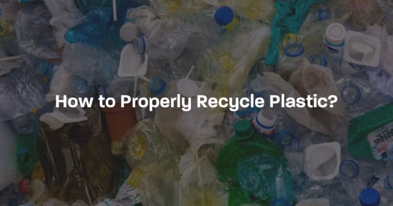 Poster advertising plastic recycling.