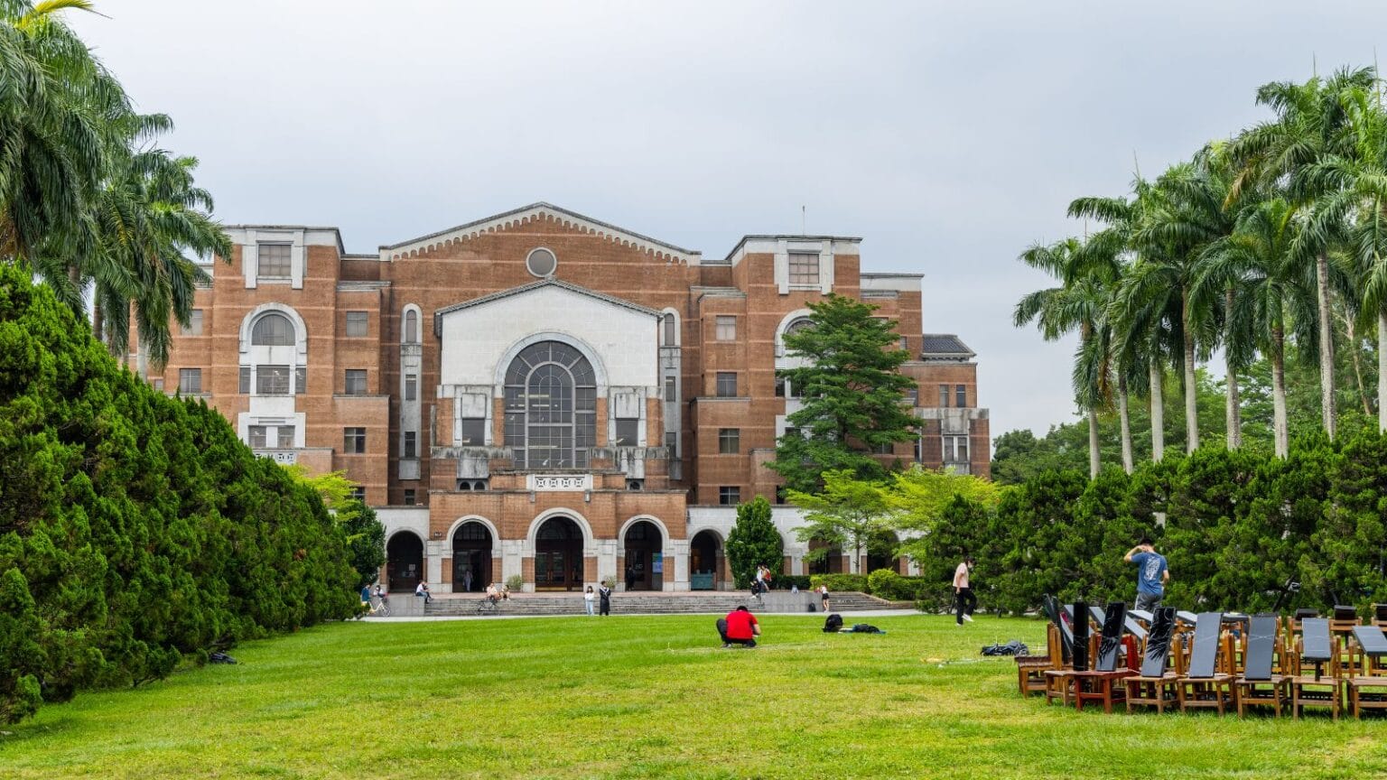 University and an outdoor campus field