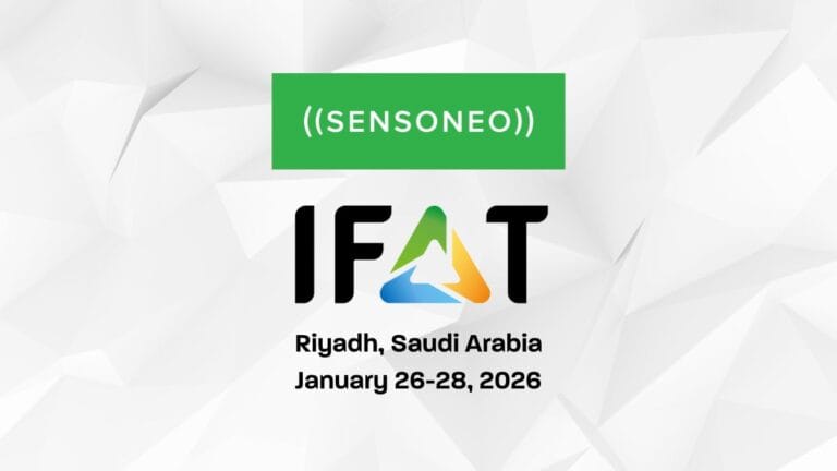 Announcement of Sensoneo's participation at IFAT 2026 in Riyadh, Saudi Arabia, from January 26-28.