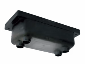 A dark rectangular sensor component with multiple nozzles on the underside.