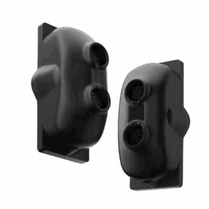 3/4 profile view of black ultrasonic bin sensors 