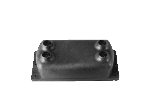 Rectangular sensor device with four recessed sensing points.
