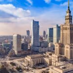 Modern urban skyline representing a smart city environment.