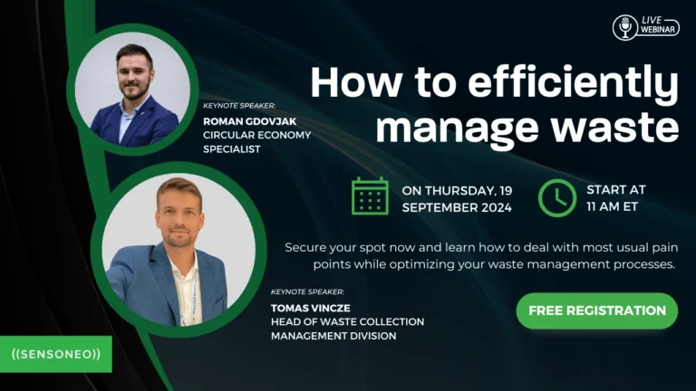 Webinar poster about efficient waste management.